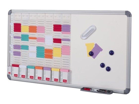 1 Planning Kit 7 colonnes 24 fentes et tableau blanc