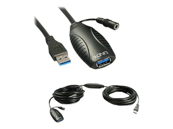 Lindy 43156 câble USB USB 3.2 Gen 1 (3.1 Gen 1) 10 m USB A Noir
