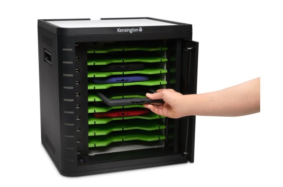 Meuble de rangement pour 10 tablettes universelles - noir - peut acceuillir les Ipad Galaxy Tab et autres tablettes sous IOS Et Android.