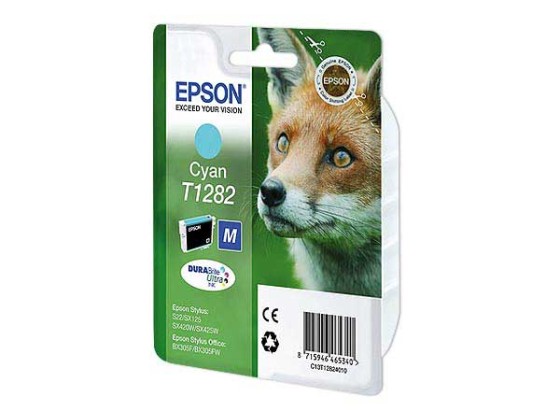 EPSON 1LB T1282 ink cartridge cyan standard capacity 3.5ml 1-pack blister without alarm