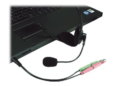 MCL Adaptateur audio jack 3.5mm 4 contacts pour micro et casque - 20cm