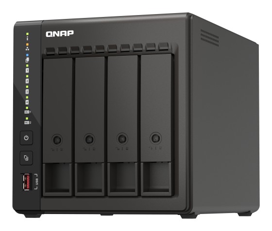 QNAP TS-453E-8G 4-bay desktop NAS Intel Celeron J6412 4C 2.0GHz burst 2.6GHz onboard 8Go RAM 2xHDMI 1.4b 2xM.2 2280 PCIe slots