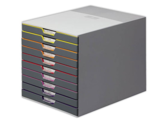 1 Module de classement 10 tiroirs  VARICOLOR gris
