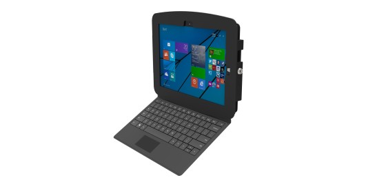 Compulocks Surface Pro 3-7 Support Boitier mural Space Blanc - Kit de montage (enceinte) - pour tablette - aluminium - noir - Taille d'écran : 12" - montable sur mur - pour Microsoft Surface Pro 3, Pro 4, Pro 5, Pro 6, Pro 7, Pro 7+