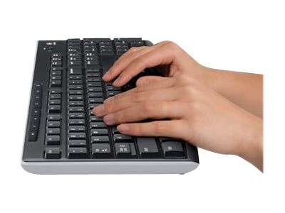 Logitech Wireless Keyboard K270 clavier Maison RF sans fil AZERTY Français Noir