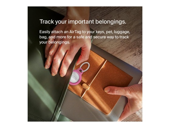 BELKIN Airtag Protection avec porte-clés Rose
