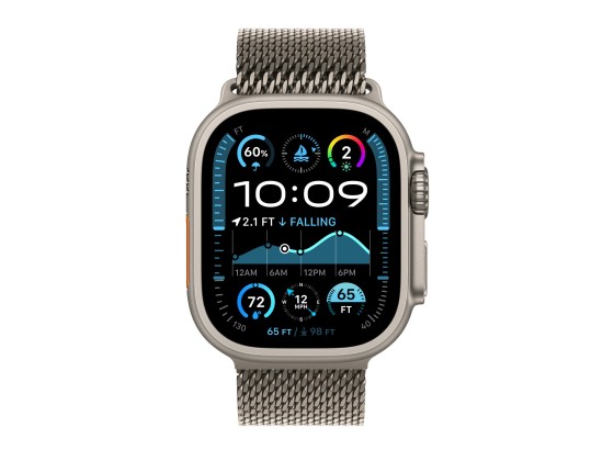 Apple Watch Ultra 2 - 49 mm - titanium naturel - montre intelligente avec boucle milanaise - taille du bracelet : L - 64 Go - LTE, Wi-Fi 4, UWB, Bluetooth - 4G - 61.4 g