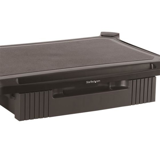 StarTech.com Rehausseur d'écran PC avec tiroir - Hauteur réglable et grand format - Rehausseur moniteur - Support pour écran jusqu'à 32" - Pied (surface de stand, 8 petits élévateurs, 4 élévateurs larges) - pour moniteur - plastique - noir - Taille d'écra