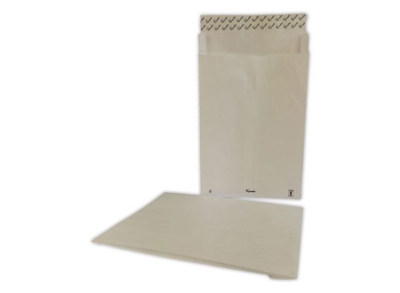1 Sachet de 20 Pochettes TYVEK blanc indéchirable 250x330 mm à soufflet 38 mm