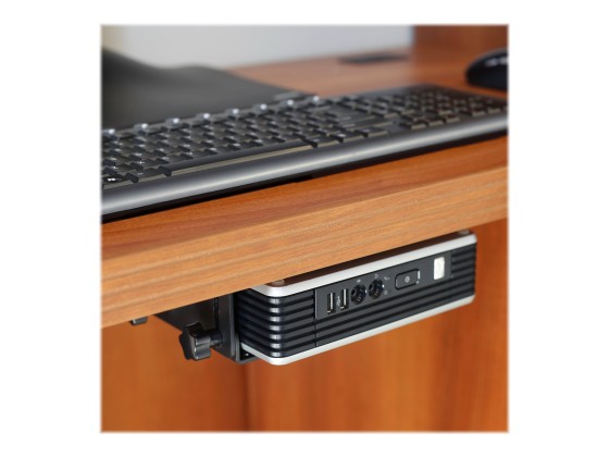 Ergotron - Support mini PC - montable sous bureau, montable sur poteau, montage sur rail mural, possibilité de montage sur support VESA - noir - pour Ergotron Bras pour écran NX, LX bi-écrans juxtaposés