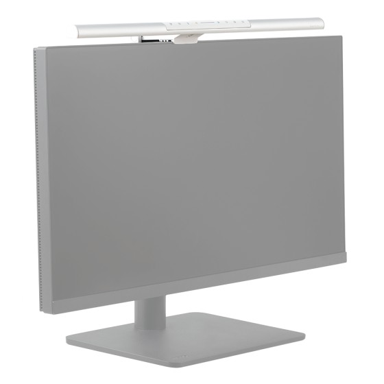 BenQ ScreenBar Pro - Lampe de lecture sur écran - LED - système de fixation avec pince - 8.5 W - blanc froid/blanc chaud/lumière blanche neutre - 2700-6500 K - argent
