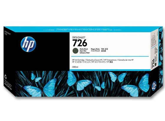HP 726 original Ink cartridge CH575A matte black standard capacity 300ml 1-pack with Vivera Ink cartridge