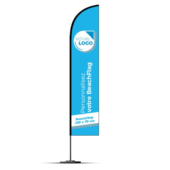 VOILE BEACHFLAG CLASSIQUE DROIT 330 X 70 CM