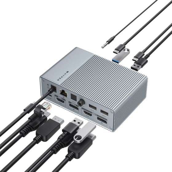 TARGUS HyperDrive Universal GEN2 15-in-1 USB-C Triple Video Docking Station - For MST enabled devices