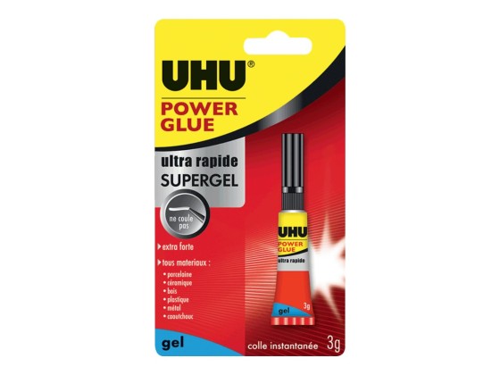 1 Colle cyanoacrylate gel super puissante UHU - 3g
