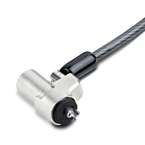 StarTech.com Câble Antivol PC Compatible avec Noble Wedge®, Verrou à Clé - Câble de sécurité - argent, noir - 2 m
