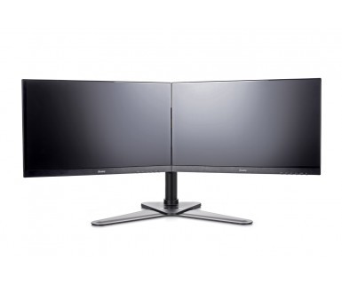 Iiyama DS1002D-B1 - Pied - bras réglable - pour 2 moniteurs - noir - Taille d'écran : 10"-30" - support pour ordinateur de bureau - pour ProLite E2783QSU-B1, XU2495WSU-B1, XUB2495WSU-B1