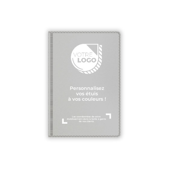 ETUIS CARTE GRISE SLIM GOMME 4 VOLETS - RECTO
