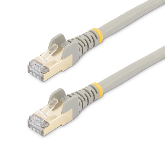 StarTech.com 5m CAT6A Ethernet Cable, 10 Gigabit Shielded Snagless RJ45 100W PoE Patch Cord, CAT 6A 10GbE STP Network Cable w/Strain Relief, Grey, Fluke Tested/UL Certified Wiring/TIA - Category 6A - 26AWG (6ASPAT5MGR) - Cordon de raccordement - RJ-45 (M)