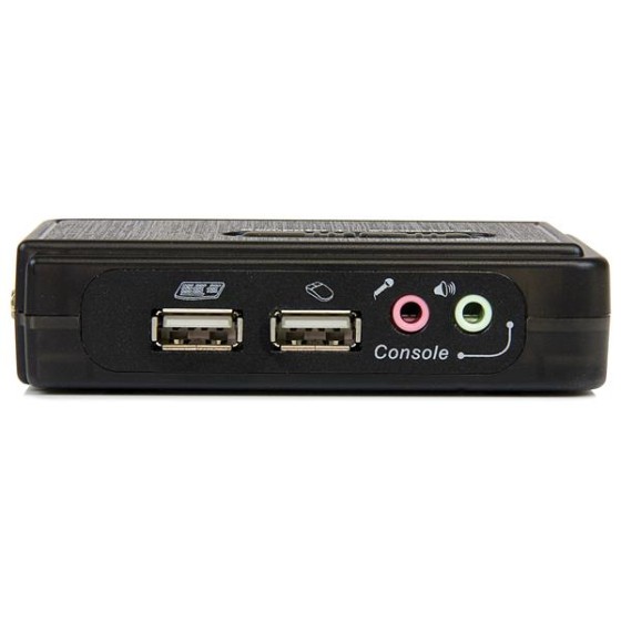 StarTech.com Kit commutateur KVM USB VGA à 2 ports avec audio et câbles - Switch écran clavier souris - Noir - Commutateur écran-clavier-souris/audio - 2 x KVM / audio - 1 utilisateur local - de bureau