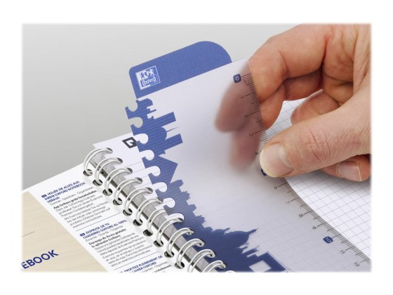 1 Cahier spirale Oxford Colours polypro,A4, 5x5, 180 pages
