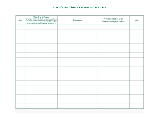 1 Registre de sécurité pour les ERP - 24x32 cm - 32 pages