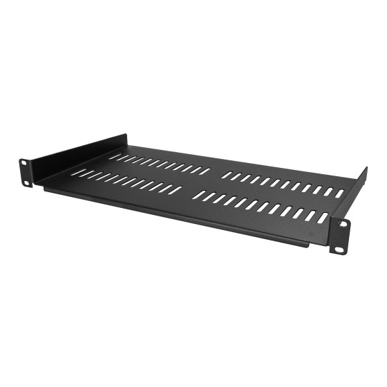 StarTech.com Étagère ventilée 1U pour armoire serveur - Profondeur de 250 mm - Étagère cantilever montable en rack - Acier (CABSHELFV1U) - Étagère pour rack - noir - 1U - 10"