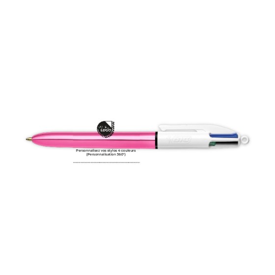 STYLO BIC 4 COULEURS SHINE