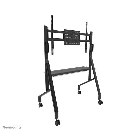 NEOMOUNTS FL50-525BL1 Support au sol mobile pour écran 55-86p - étagère multimédia incluse - installation rapide - TÜV