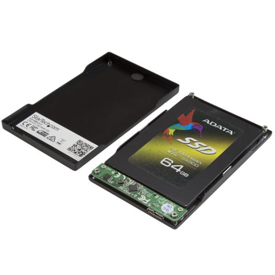 StarTech.com Boîtier USB 3.1 (10 Gb/s) pour disque dur SATA III de 2,5" - Boîtier HDD / SSD externe portable - Aluminium - Boitier externe - 2.5" - SATA 6Gb/s - USB 3.1 (Gen 2) - noir - pour P/N: BNDTBUSB3142, PEXUS313AC2V, PEXUSB311A1E, PEXUSB311AC2, PEX