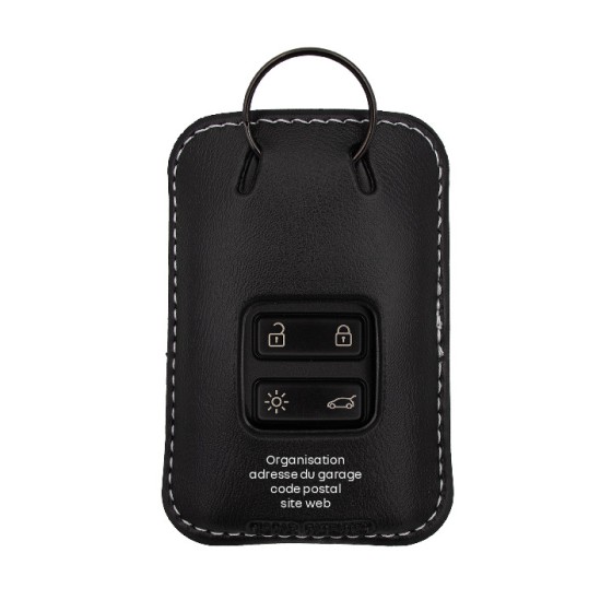 ÉTUI SIMILI CUIR POUR CARTE DE DÉMARRAGE RENAULT, AVEC ANNEAU