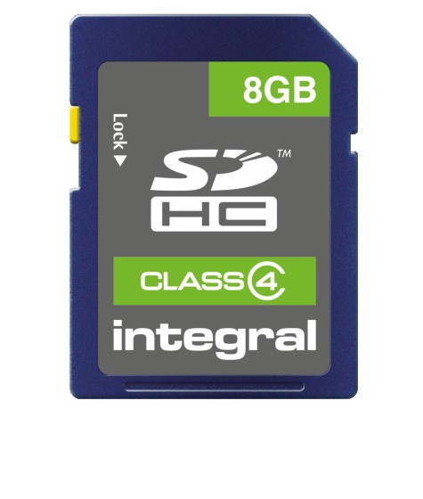 Integral - Carte mémoire flash - 8 Go - Class 4 - SDHC