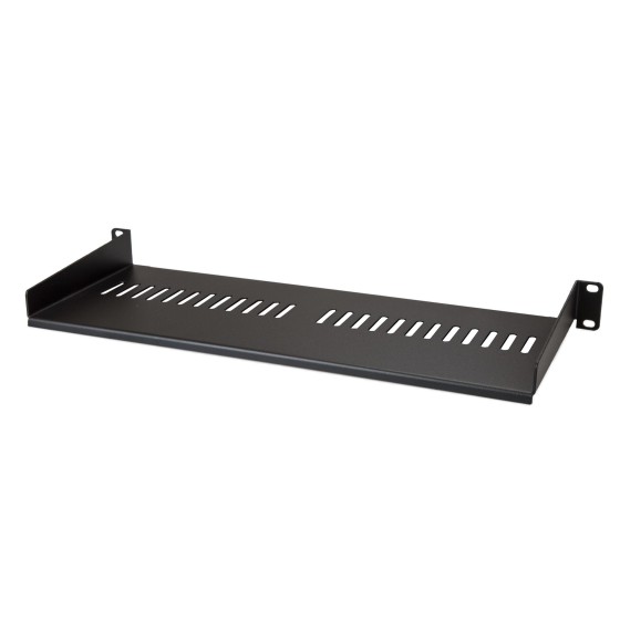 StarTech.com Étagère rack 1U - Ventilée - Profondeur de 175 mm - Acier - Étagère cantilever - Montable en armoire serveur (CABSHELF1U7V) - Étagère pour rack - noir - 1U - 7"