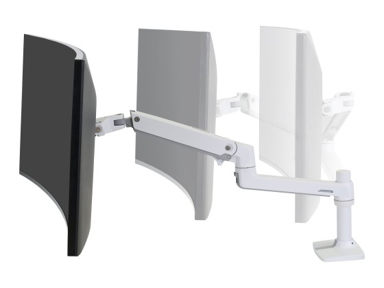 Ergotron LX - Kit de montage (bras articulé, fixation par pince pour bureau, poteau, support d'extension) - pour Écran LCD - aluminium, acier - blanc - Taille d'écran : jusqu'à 34 pouces - ordinateur de bureau