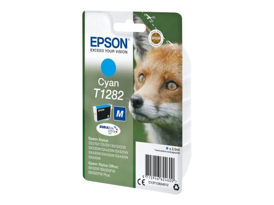 EPSON 1LB T1282 ink cartridge cyan standard capacity 3.5ml 1-pack RF-AM blister w/s