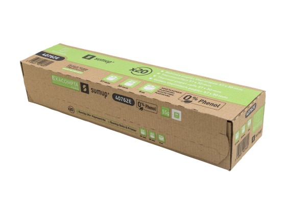 1 Lot de 20 bobines thermiques 57x30mm - 9m - SumUp - 55g/m2