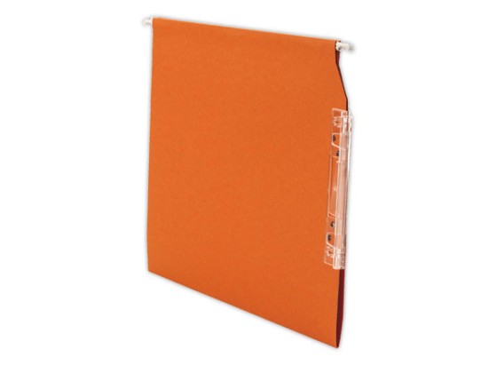 1 Boite de 25 Dossiers suspendus armoires kraft recyclé - orange - Fond V