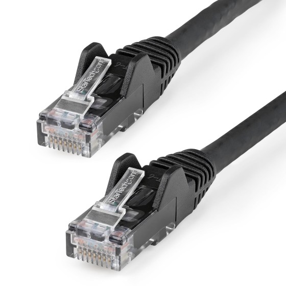 StarTech.com Câble Ethernet CAT6 3m - LSZH (Low Smoke Zero Halogen) - Cordon RJ45 UTP Anti-accrochage 10 GbE LAN - Câble Réseau Internet 650MHz 100W PoE - Noir - Snagless - 24AWG (N6LPATCH3MBK) - Cordon de raccordement - RJ-45 (M) pour RJ-45 (M) - 3 m - 6