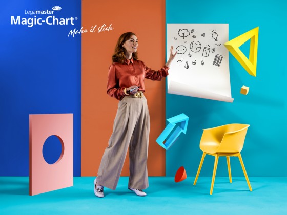 1 Rouleau de 25 feuilles Magic Chart quadrillé