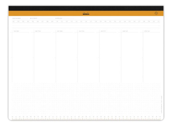 1 Sous main calendrier perpetuel A3 Rhodia