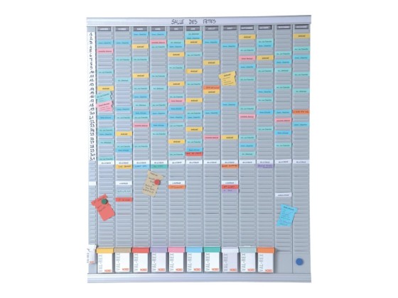 1 Kit planning annuel 13 colonnes 54 fentes