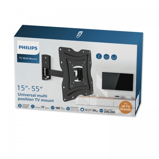 PHILIPS Support mural articulé pour écrans plats de 15p à 55p