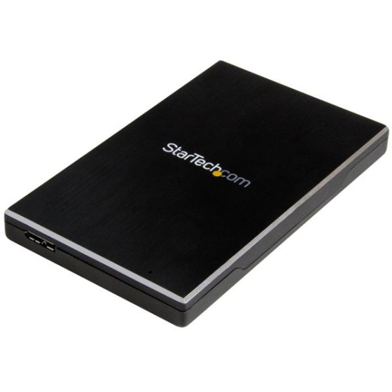 StarTech.com Boîtier USB 3.1 (10 Gb/s) pour disque dur SATA III de 2,5" - Boîtier HDD / SSD externe portable - Aluminium - Boitier externe - 2.5" - SATA 6Gb/s - USB 3.1 (Gen 2) - noir - pour P/N: BNDTBUSB3142, PEXUS313AC2V, PEXUSB311A1E, PEXUSB311AC2, PEX