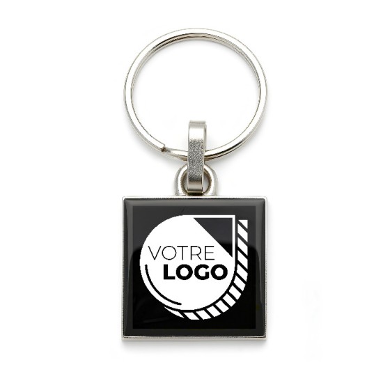 PORTE-CLES CARRE PERSONNALISABLE