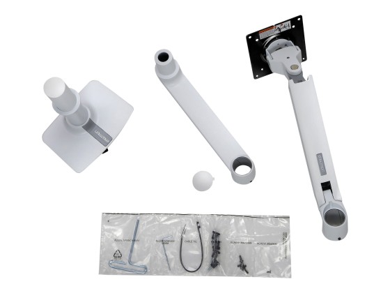 Ergotron LX - Kit de montage (bras articulé, fixation par pince pour bureau, poteau, support d'extension) - pour Écran LCD - aluminium, acier - blanc - Taille d'écran : jusqu'à 34 pouces - ordinateur de bureau