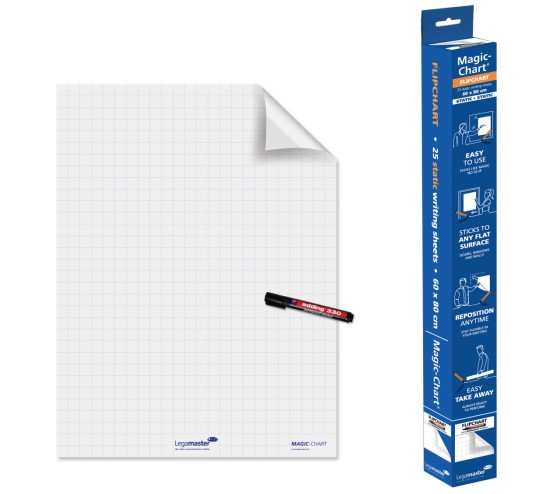 1 Rouleau de 25 feuilles Magic Chart quadrillé