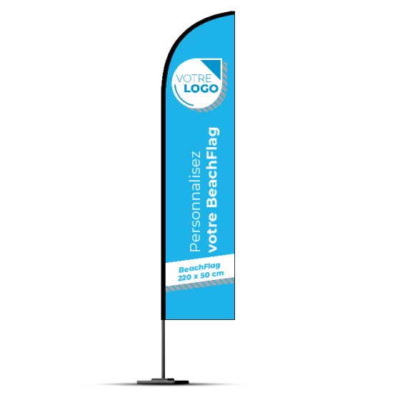 VOILE BEACHFLAG CLASSIQUE DROIT  220 X 50 CM