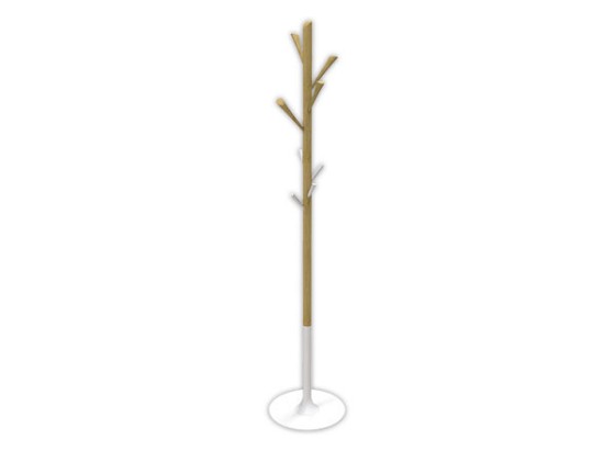 1 Portemanteau Tree bois/blanc 8 patères