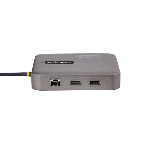 StarTech.com Adaptateur Multiport USB C, Double HDMI 4K60Hz, 100W PD, GbE - Station d'accueil - USB-C / USB4 / Thunderbolt 3 / Thunderbolt 4 - 2 x HDMI - 1GbE