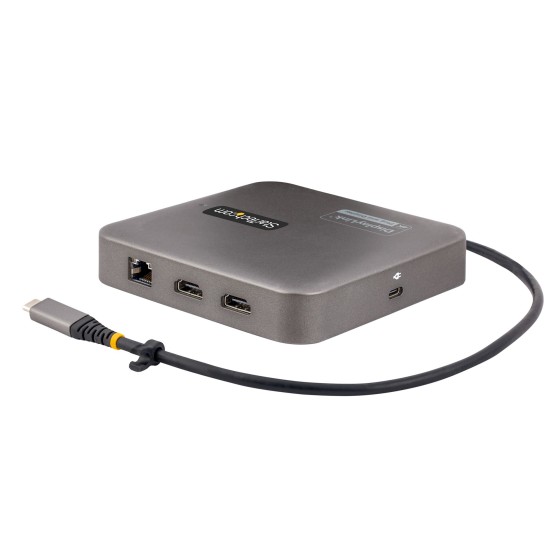 StarTech.com Adaptateur Multiport USB C, Double HDMI 4K60Hz, 100W PD, GbE - Station d'accueil - USB-C / USB4 / Thunderbolt 3 / Thunderbolt 4 - 2 x HDMI - 1GbE